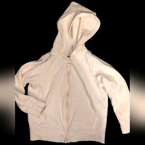 Light pink hooded zip up sweater